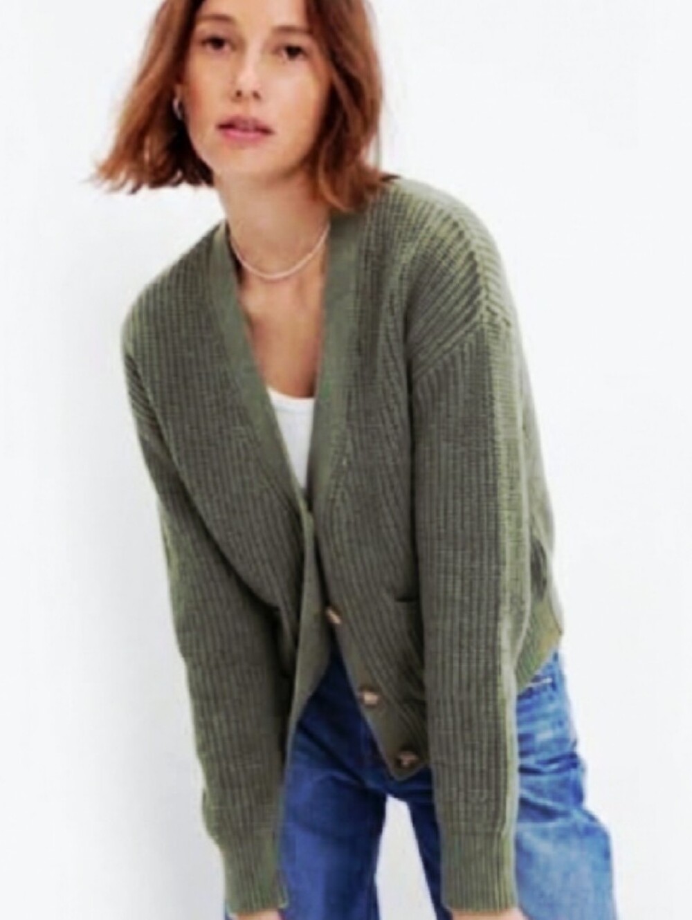 Gap 100% Cotton Cardigan Green XXL